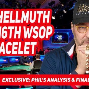 Phil Hellmuth Wins 16th WSOP Gold Bracelet
