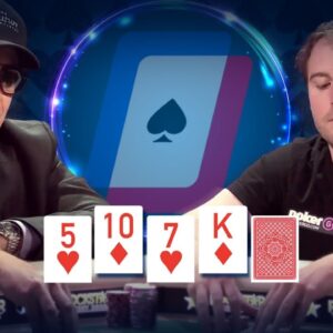 2 Pair vs. Nut Flush Draw with $432,000 to First