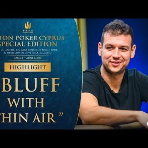 "BLUFF with thin air" Michael ADDAMO - Triton Poker Cyprus