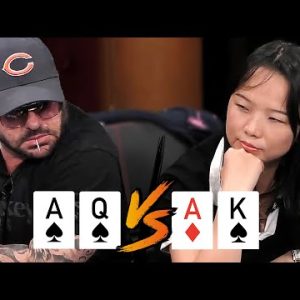ALL IN with Ace Queen In Action Cash Game