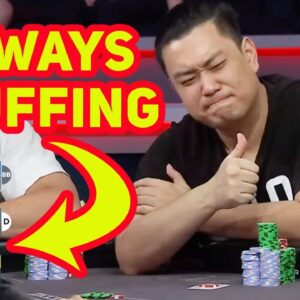 Aaron Zhang Bluffs vs Queens and Kings with 7-High