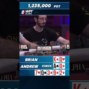 Backdoor FLUSH Draw With 1,200,000 Pot Up For Grabs! #shorts