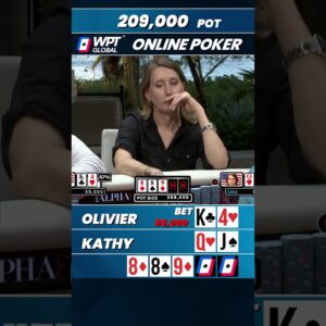 264,000 Pot and Kathy Has The Best Hand! #shorts