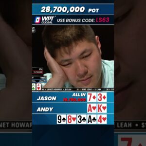 AMAZING Poker Bluff - Goes All In for 28,700,000 #shorts
