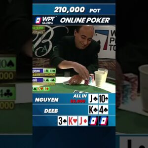 He Might Get Lucky With TWO PAIR and Win 213,000 Pot! #shorts