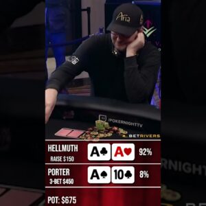 Is Hellmuth CURSED on Poker Night? #shorts