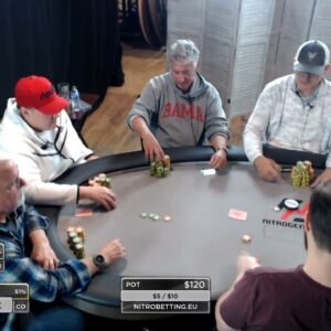 Poker Time: ALL IN in a $7000 pot with FIVE HIGH