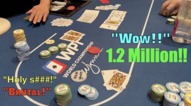 All In For 1.2 MILLION vs Best Poker Player In The World!! Moneymaker & Chidwick!! Poker Vlog Ep 239