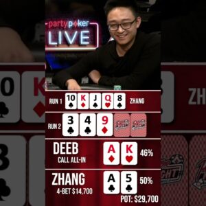 Deeb is nutted on TWICE in the same hand! STRAIGHT FLUSH #shorts  #short #pokerhands
