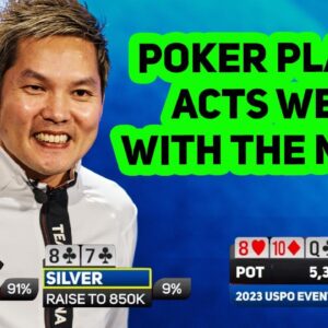Poker Player Acts Weak! Will it Help Him Double Up in Massive Pot?