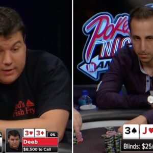 Huge Set over Set Poker Hand between Alec Torelli & Shaun Deeb | Presented by BetRivers