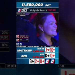 Matthew is Looking for a NINE to Become the WPT Champion and WIN 11,550,000