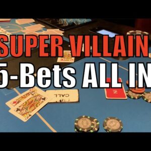 We Have SUPER VILLAIN Completely CRUSHED!!! BIIGGG 5-Bet ALL IN Pot!! Poker Vlog Ep 286