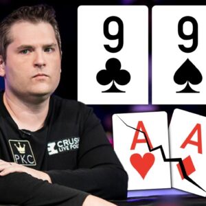 Poker Pro Cracked Aces with POCKET NINES at Thirsty Thursday Live Cash Game